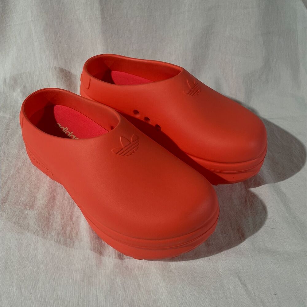 adidas Adifom Stan Smith Mule Clogs Solar Red Platform Slip On Sneaker Sz 9